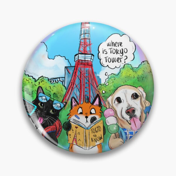 Item preview, Hello Tokyo Tower designed and sold by HappyPawtraits.