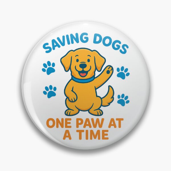 Item preview, Saving Dogs One Paw at a Time | Cute Yellow Rescue Dog T-Shirt designed and sold by Just You Tee | Say It Loud, Wear It Proud.