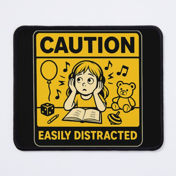 Item preview, CAUTION! Easil Distracted designed and sold by Gnfree.