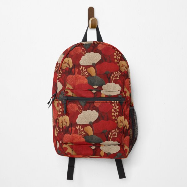 Item preview, Flowers on Crimson – Elegant Botanical Pattern designed and sold by SylvieVibes.