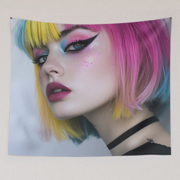 Item preview, Bold makeup vibrant hair designed and sold by anytka.