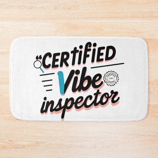 Item preview, Certified Vibe Inspector | Funny Minimalist Badge Design designed and sold by Irene Catchmind.