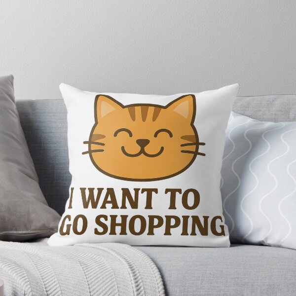 Item preview, Orange Brown Cat - I Want to Go Shopping designed and sold by Sara Raad.