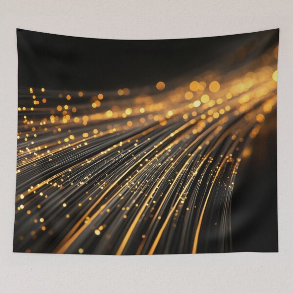 Item preview, Golden lights in abstract flow designed and sold by anytka.