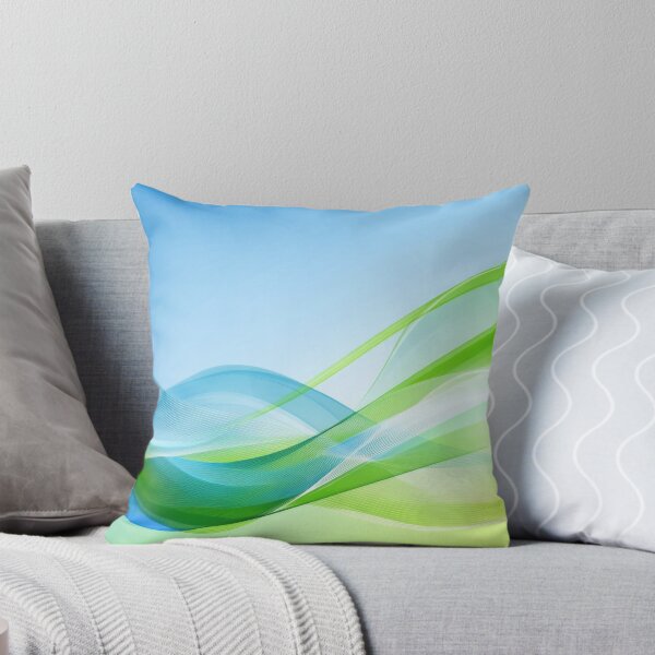 Item preview, Green and blue waves flow softly designed and sold by anytka.