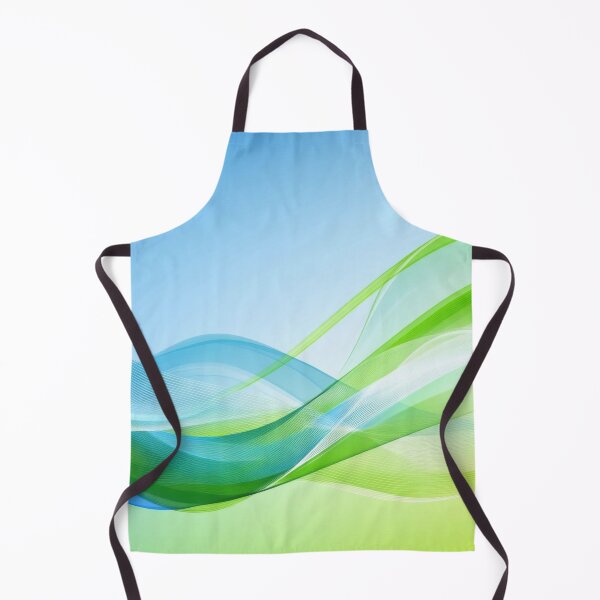 Item preview, Green and blue waves flow softly designed and sold by anytka.