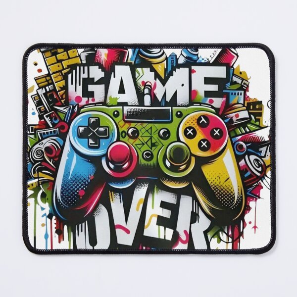 Item preview, Game Over Graffiti – Urban Gaming Art with Game Controller Design designed and sold by EMOTION SHOP.