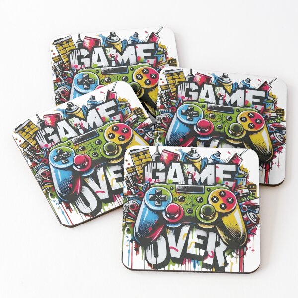 Item preview, Game Over Graffiti – Urban Gaming Art with Game Controller Design designed and sold by EMOTION SHOP.