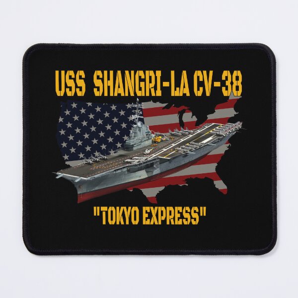 Item preview, Aircraft Carrier USS Shangri-La CV-38 Veterans Day Father's Day designed and sold by ArtStudioKY.