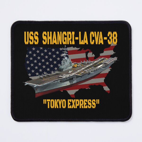 Item preview, Aircraft Carrier USS Shangri-La CVA-38 Veterans Day Father's Day designed and sold by ArtStudioKY.