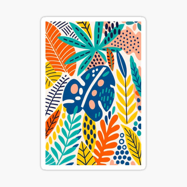 Item preview, Floral modern boho watercolor abstract pattern. Spring and summer flowers with leaves. Botanical plant. Nature. designed and sold by DRIGLI.