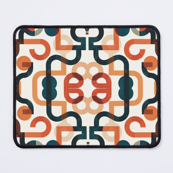 Item preview, Mid-Century Geometric Symphony Retro Abstract Pattern in Warm Tones designed and sold by Elizarfa.
