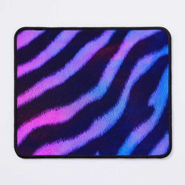 Item preview, Cyberpunk Zebra Fur – Neon Pink & Blue Animalistic Pattern designed and sold by ArtiQreate.