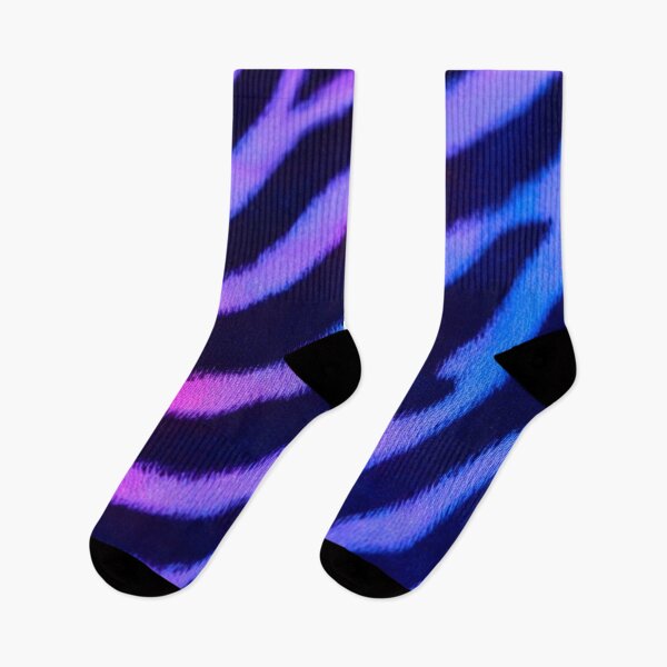 Item preview, Cyberpunk Zebra Fur – Neon Pink & Blue Animalistic Pattern designed and sold by ArtiQreate.