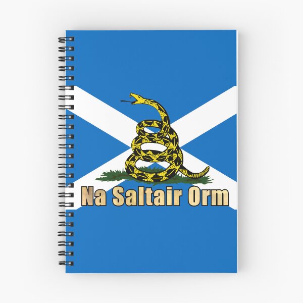 Item preview, Scottish Gaelic national Saltire Gadsden Flag (Nàiseantach na h-Alba bratach ‘na saltair orm’) designed and sold by JonathanR1994.