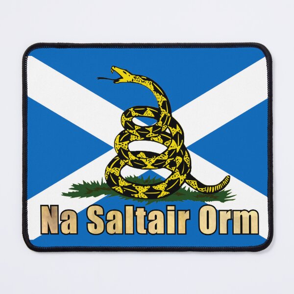 Item preview, Scottish Gaelic national Saltire Gadsden Flag (Nàiseantach na h-Alba bratach ‘na saltair orm’) designed and sold by JonathanR1994.