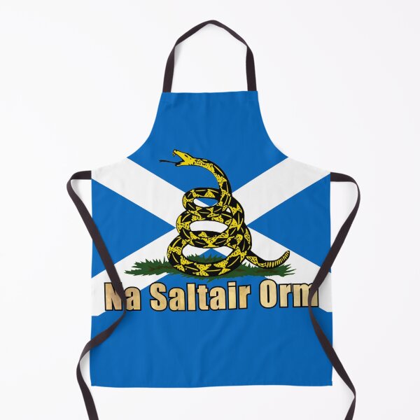 Item preview, Scottish Gaelic national Saltire Gadsden Flag (Nàiseantach na h-Alba bratach ‘na saltair orm’) designed and sold by JonathanR1994.