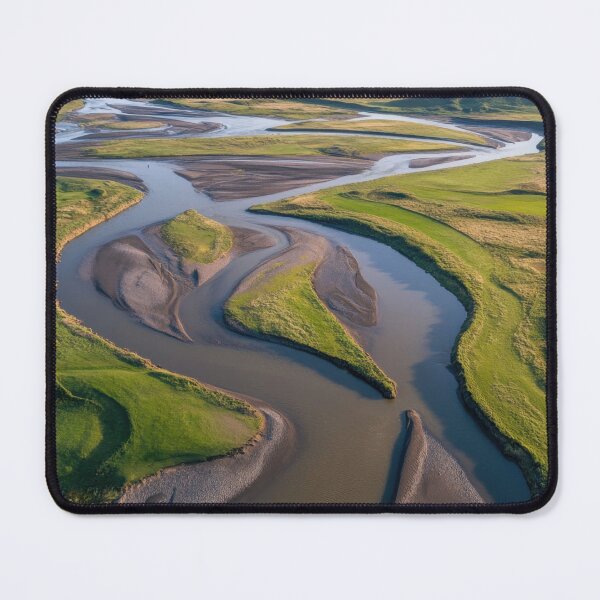Item preview, Winding river through green hills designed and sold by anytka.