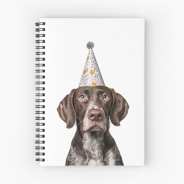 Item preview, Cute German Shorthaired Pointer dog with Party Hat Birthday Celebration designed and sold by LazyOwlStore.