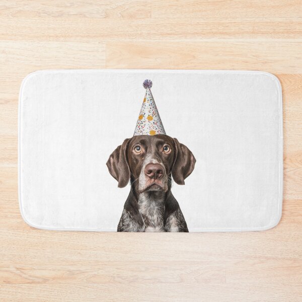 Item preview, Cute German Shorthaired Pointer dog with Party Hat Birthday Celebration designed and sold by LazyOwlStore.