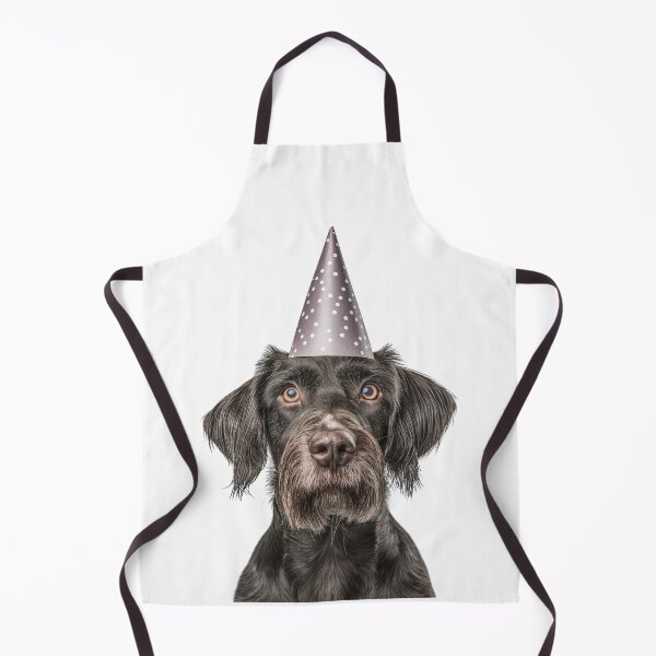 Item preview, Cute German Wirehaired Pointer dog with Party Hat Birthday Celebration designed and sold by LazyOwlStore.