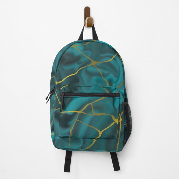 Item preview, Kintsugi Turquoise Marble Pattern - Teal and Gold designed and sold by The Artfiller.