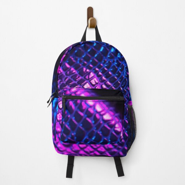 Item preview, Neon Snake Skin – Cyberpunk Pink & Blue Reptile Texture designed and sold by ArtiQreate.