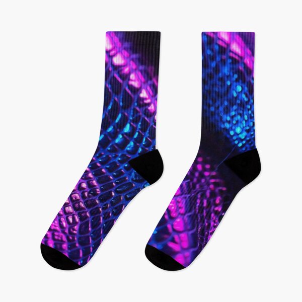 Item preview, Neon Snake Skin – Cyberpunk Pink & Blue Reptile Texture designed and sold by ArtiQreate.