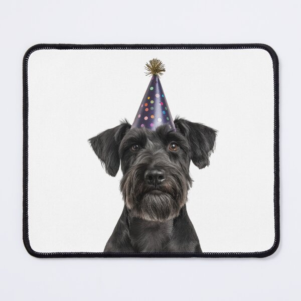 Item preview, Cute Giant Schnauzer dog with Party Hat Birthday Celebration designed and sold by LazyOwlStore.