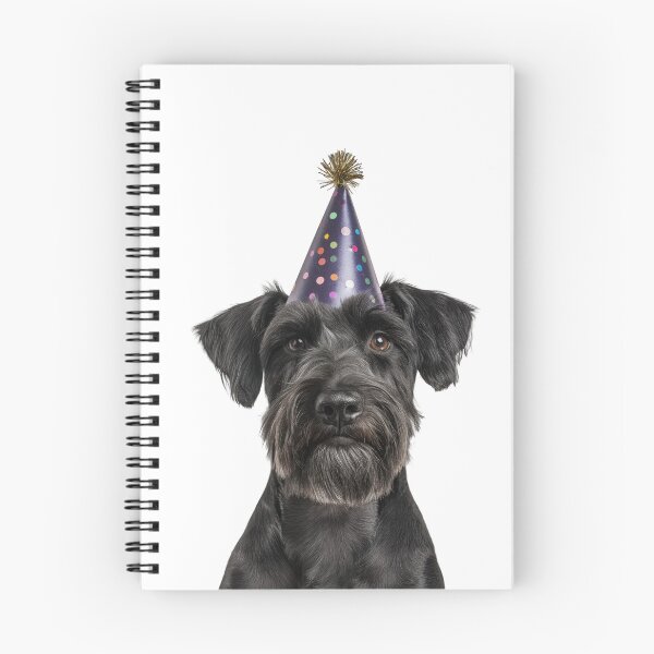 Item preview, Cute Giant Schnauzer dog with Party Hat Birthday Celebration designed and sold by LazyOwlStore.