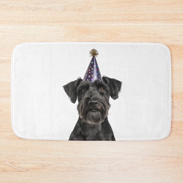 Item preview, Cute Giant Schnauzer dog with Party Hat Birthday Celebration designed and sold by LazyOwlStore.