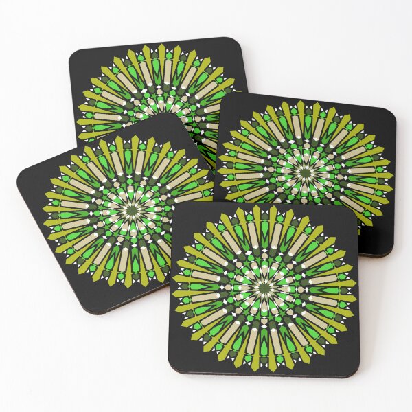 Item preview, Green Sun Mosaic Mandala Design designed and sold by Tarjiart.