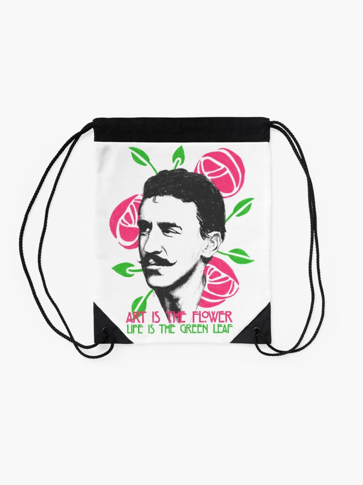 Thumbnail 2 of 3, Drawstring Bag, Art is the Flower designed and sold by TheRandomFactor.