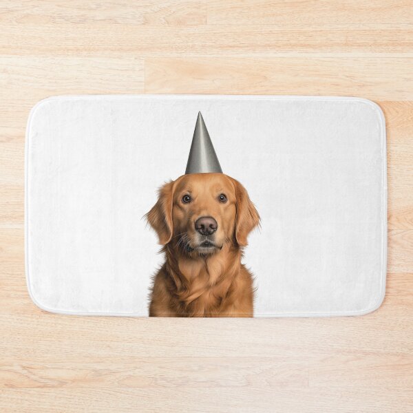 Item preview, Cute Golden Retriever dog with Party Hat Birthday Celebration designed and sold by LazyOwlStore.