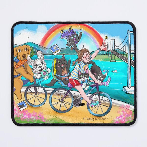 Item preview, Whiskers in the Wind: Pawfect day cycling the Seto Sea designed and sold by HappyPawtraits.
