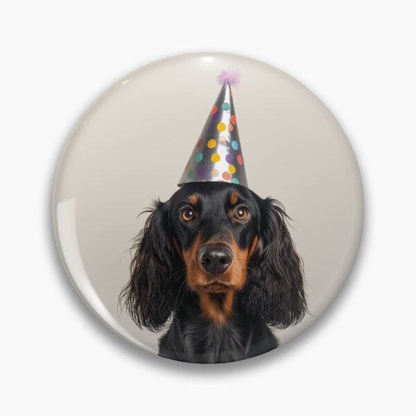 Item preview, Cute Gordon Setter dog with Party Hat Birthday Celebration designed and sold by LazyOwlStore.