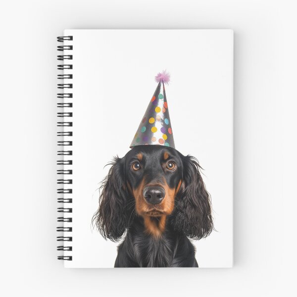 Item preview, Cute Gordon Setter dog with Party Hat Birthday Celebration designed and sold by LazyOwlStore.