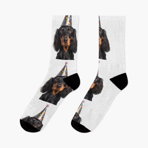 Item preview, Cute Gordon Setter dog with Party Hat Birthday Celebration designed and sold by LazyOwlStore.