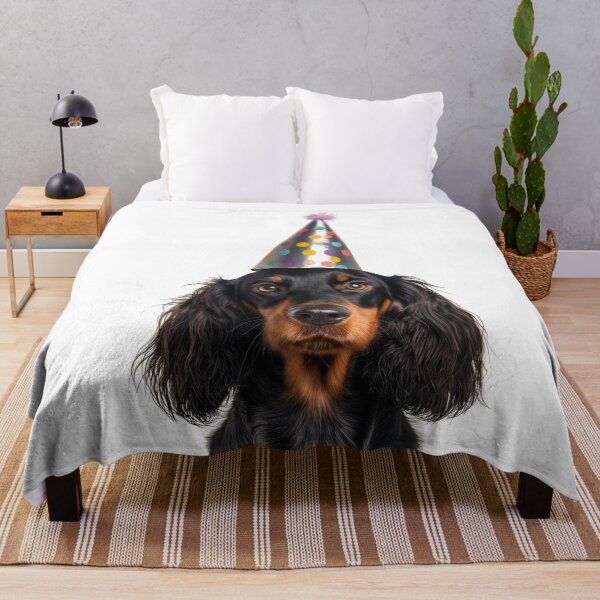 Item preview, Cute Gordon Setter dog with Party Hat Birthday Celebration designed and sold by LazyOwlStore.