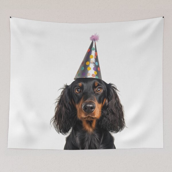 Item preview, Cute Gordon Setter dog with Party Hat Birthday Celebration designed and sold by LazyOwlStore.