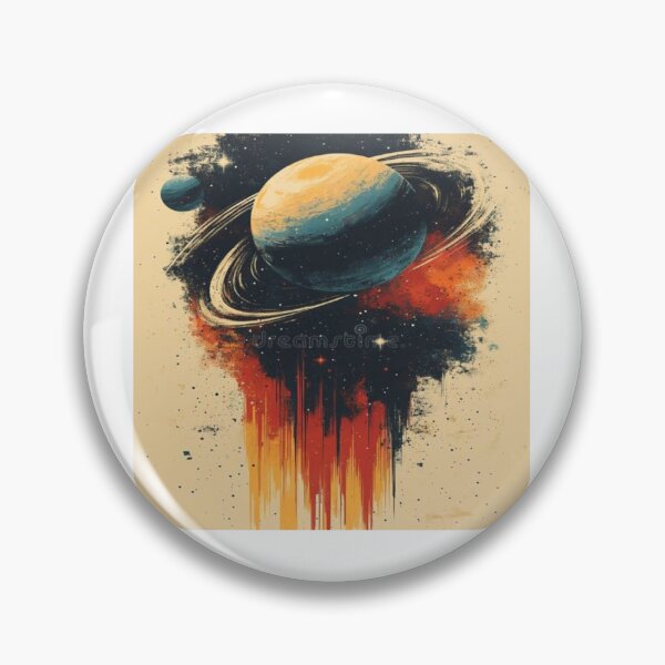 Item preview, beautiful colourful saturn drawing designed and sold by NivyasArtistry.