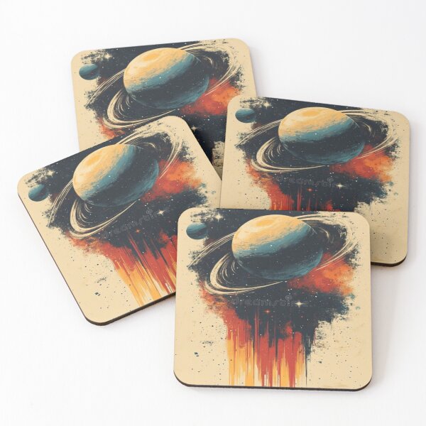 Item preview, beautiful colourful saturn drawing designed and sold by NivyasArtistry.