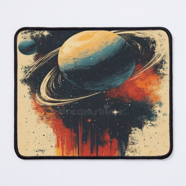 Item preview, beautiful colourful saturn drawing designed and sold by NivyasArtistry.