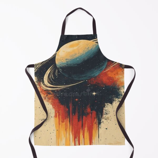 Item preview, beautiful colourful saturn drawing designed and sold by NivyasArtistry.