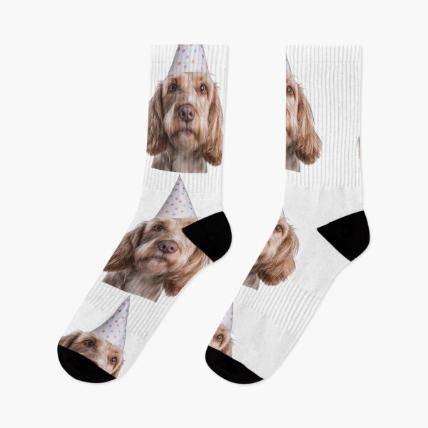 Item preview, Cute Grand Basset Griffon Venden dog with Party Hat Birthday Celebration designed and sold by LazyOwlStore.