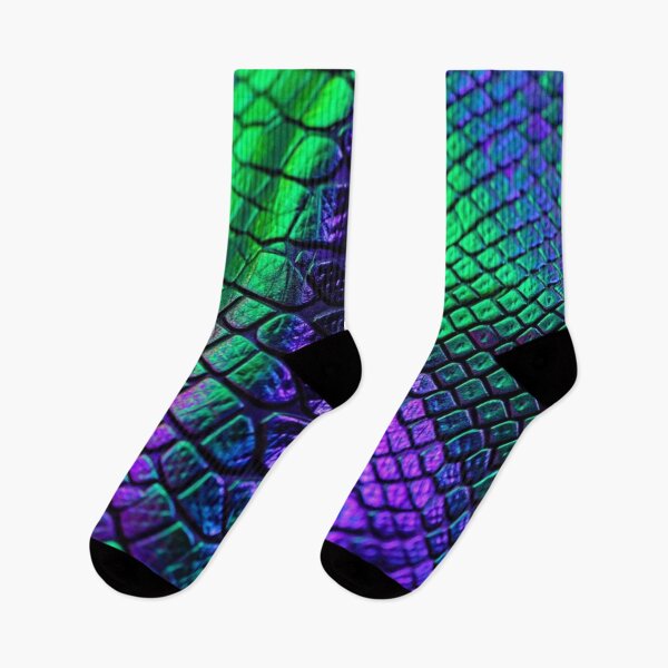 Item preview, Iridescent Snake Skin – Neon Green & Purple Cyber Reptile Texture designed and sold by ArtiQreate.