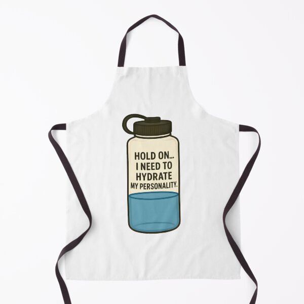 Item preview, Hold On I Need to Hydrate My Personality Funny Water Bottle Design designed and sold by allogy.