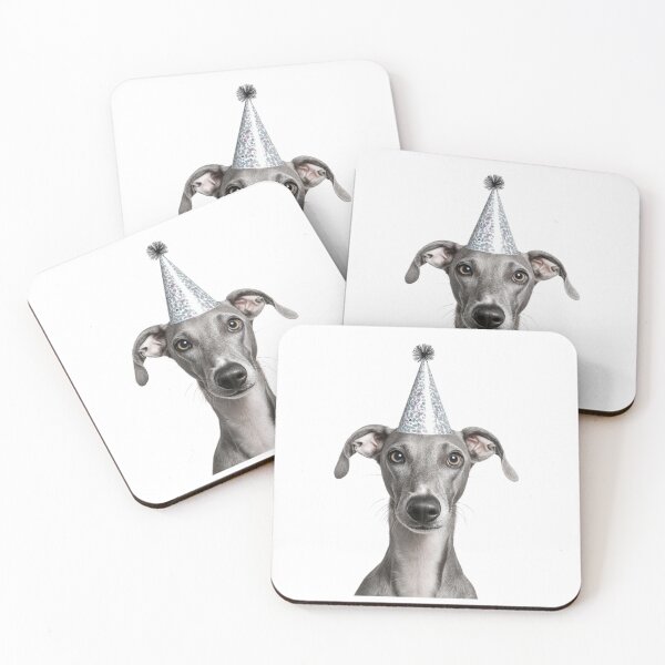 Item preview, Cute Greyhound dog with Party Hat Birthday Celebration designed and sold by LazyOwlStore.