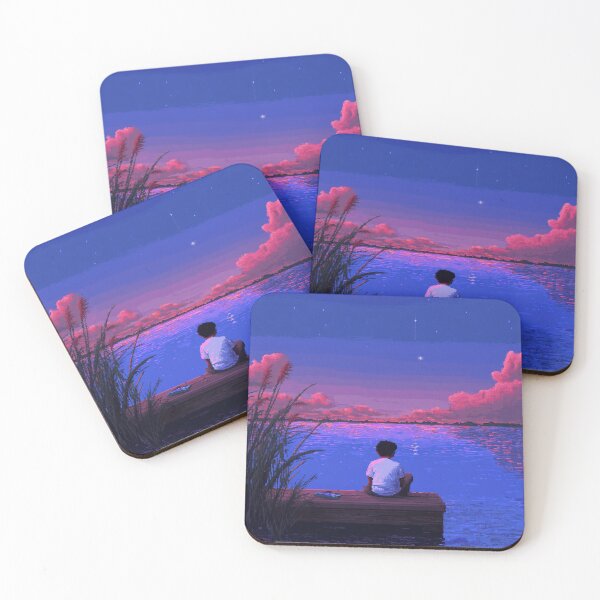 Item preview, Sad Lofi Anime Boy Nostalgic Ocean designed and sold by V-Fantasy.