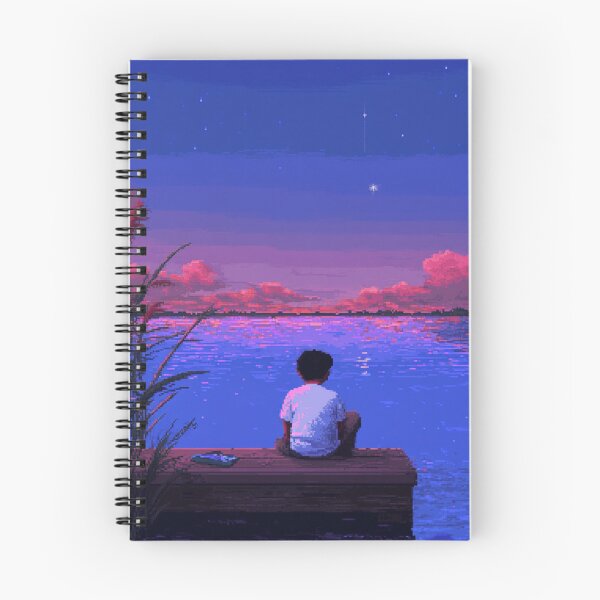 Item preview, Sad Lofi Anime Boy Nostalgic Ocean designed and sold by V-Fantasy.